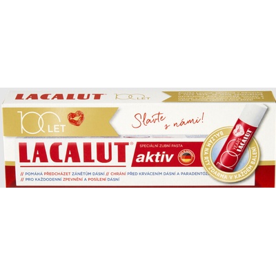 Lacalut Aktiv Lacalut Aktiv proti paradentóze 75 ml + balzam na pery 4,8 g