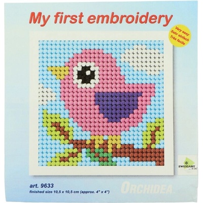 Detská sada na vyšívanie vtáčik