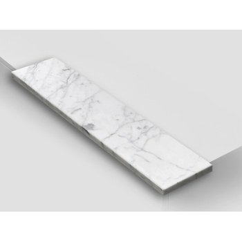 TONE OF STONE Venkovní kamenný mramorový parapet - Mramor Bianco Carrara lesk, 10x150x20 mm