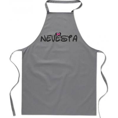 Povidlo.cz Zástěra Mouse Nevěsta Šedá