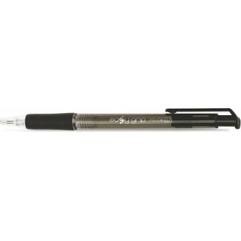 FlexOffice Химикалка, 0, 4 мм, с бутон, FLEXOFFICE "EasyGrip", черна FO-08BLACK (FO-08BLACK)