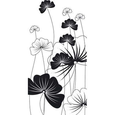 Dimex S-318 vliesová fototapeta na zeď Black flowers rozměry 110 x 220 cm