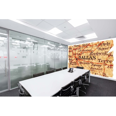 DIMEX ART Самозалепваща се флизелинова фототапета стара карта на далас 375 x 250 см