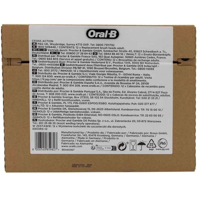 Oral-B Braun Oral-B комплект глави за електрическа четка за зъби Pro CrossAction, 12 броя (8006540859827)
