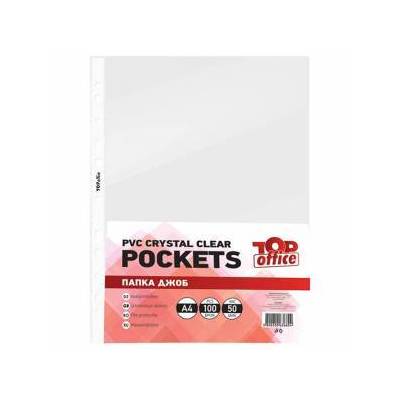 Джоб за документи Top Office, A4, 50 m, Кристал, 100 броя, За 35 листа, Прозрачен, office1_1070160095