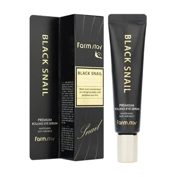 Farm Stay Black Snail Premium Rolling Eye Serum, серум-ролер за околоочна зона с охлювен муцин (8809480772733)