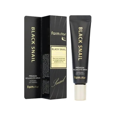 Farm Stay Black Snail Premium Rolling Eye Serum, серум-ролер за околоочна зона с охлювен муцин (8809480772733)