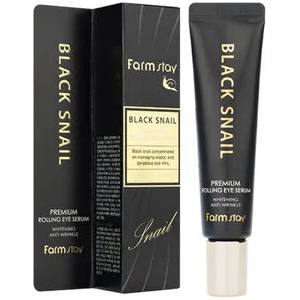Farm Stay Black Snail Premium Rolling Eye Serum, серум-ролер за околоочна зона с охлювен муцин (8809480772733)