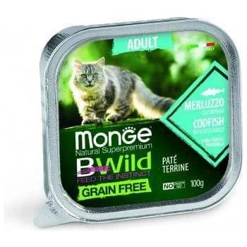 Monge BWILD CAT Grain Free ADULT Treska se zeleninou100 g