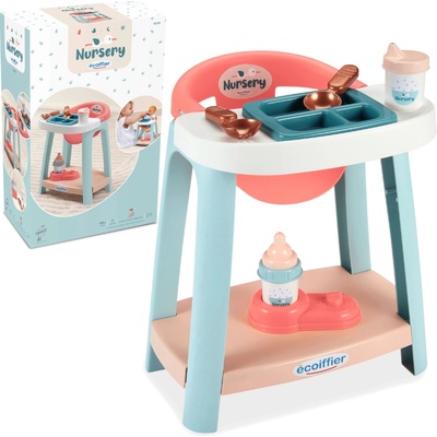 Nursery Écoiffier pre 30 cm bábiku s fľaškou na kŕmenie a doplnkami