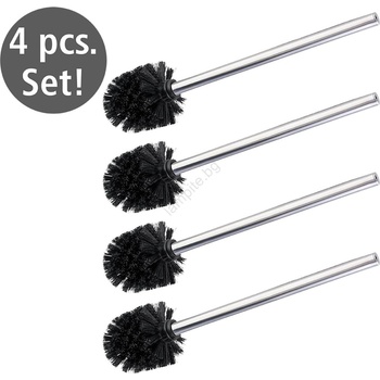 WENKO 24089800 - Четка за тоалетна, 8x35 см, неръждаема стомана/сребриста/черна (WE0160)