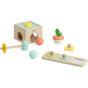 Classic World Комплекат образовелни играчки за бебета от 6-12 месеца от дърво