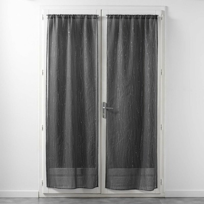 Antracitové voálové záclony v súprave 2 ks 70x200 cm Filiane – douceur d'intérieur
