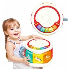 LEAN Toys Large Interactive Educational Drum For Toddlers Colorful