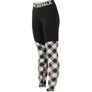 Mons Royale Дамско мериносово термобельо Mons Royale Women's Cascade Merino Flex 180 Legging Merino base layer - Check / Black (115-1397-1414)