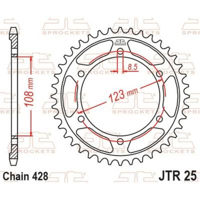 JT rozeta 4606 58 APRILIA RS 125 / REPLICA / TUONO 125 '21-'23 (460658JT)