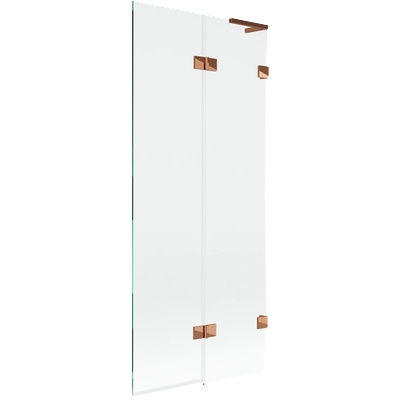 Mexen Lunar L душ параван двукрилен десен 80 x 150 cm, прозрачен, розово злато - 897L-080-100-60-00-P (897L-080-100-60-00-P)