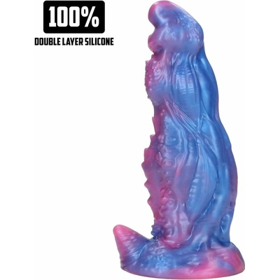 Ouch! Fiction Cocks Galactic Night Fiend silikonové fantasy dildo s přísavkou 20,5 x 2,9–6,8 cm