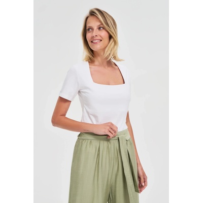 Moodo Бяла дамска тениска Moodo Moodo | Byal | ЖЕНИ | XS