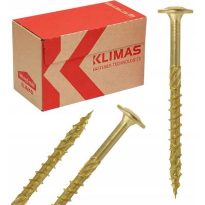 KLIMAS Wkret-met WKCP Ø6 mm TX-30 konštrukčná skrutka do dreva s tanierovou hlavou 160 mm - 100 ks
