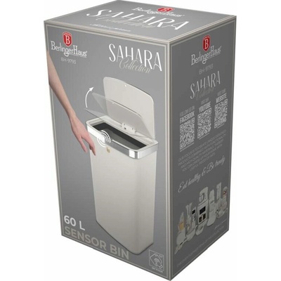 Berlingerhaus Koš odpadkový se senzorovým otvíráním 60 l Sahara Collection BH-9793