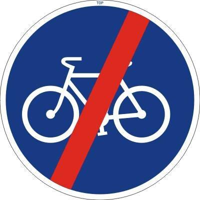 Dopravní Značka C8b Konec stezky pro cyklisty