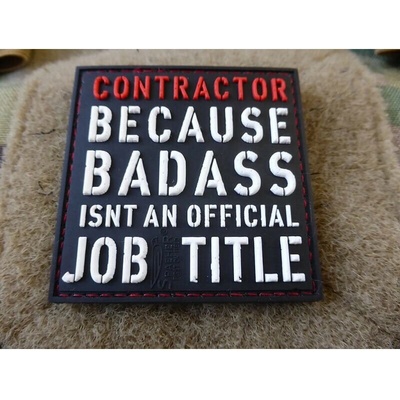 JACKETS TO GO nášivka CONTRACTOR - BADASS plastová velcro