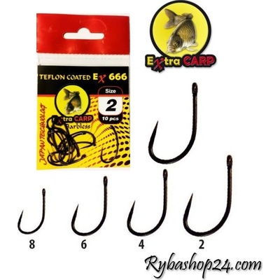 Extra carp Teflon Barbless EX 666 vel.8 10 ks