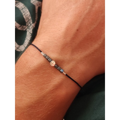 Черен конец за мъж с буква (МСГ 4)