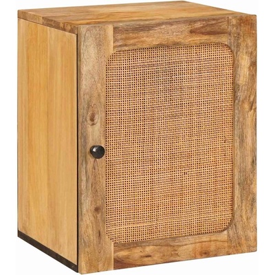 vidaXL Окачен шкаф за баня с рафт с врата Кафяво 38 x 33 x 48 см (4018064)