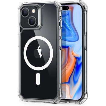 ESR Air Armor HaloLock MagSafe Case - хибриден удароустойчив кейс с MagSafe за iPhone 15 (прозрачен)