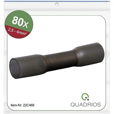 Quadrios 22C468 krimpovacie spojka so zmršťovacou bužírkou 2.5 mm² 4 mm² úplne izolované čierna 1 sada