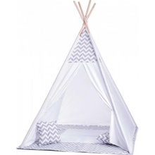 Baby Nellys teepee bílo / šedy s výbavou