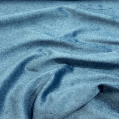 Velurová potahová látka Salvador Denim pro nábytek, metráž - Pet Proof