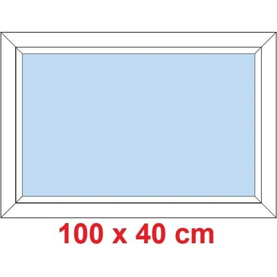 Soft Plastové okno 1000 x 400 mm FIX neotevíravé Bílá