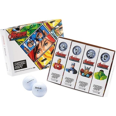 Volvik Power Soft Marvel Avengers biele 12 ks