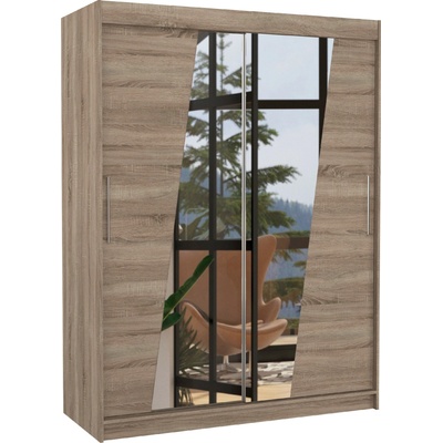 ADRK Furniture Bolton 150 Truffle se zrcadlem