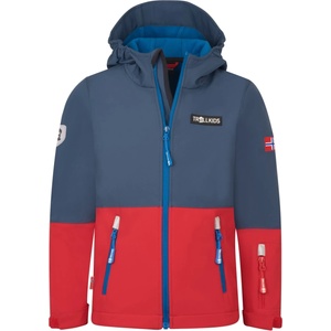 TROLLKIDS Детско софтшел яке Trollkids Kid's Skjorta Jacket Softshell jacket - Bright Red / Mystic Blue / Alpine Blue - размер 164 (EU) (703-6162-0119)