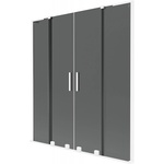 Mexen Velar L Duo вана екран с 2 плъзгащи се врати 140 x 150 см, графит, бял - 896-140-003-42-20 (896-140-003-42-20)
