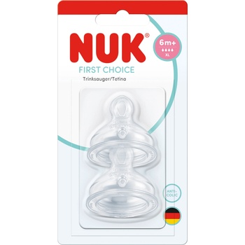 Nuk first choice+ биберон храна силикон 2 бр. 6+ мес, р-р xl (10124051)