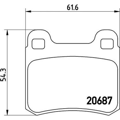 BREMBO Sada brzdových platničiek kotúčovej brzdy P50007