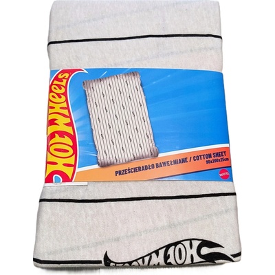 Carbotex Prostěradlo s gumou bavlna Hot Wheels 90x200