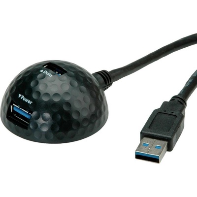 Value 11.99.8999 USB USB 3.2 Gen1 (USB 3.0 / USB 3.1 Gen1) USB-A zástrčka, USB-A zásuvka, 1,5m, černý