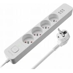 Defender SFS 133 power strip, 1.5 m, 4 outlets, 3x USB, white