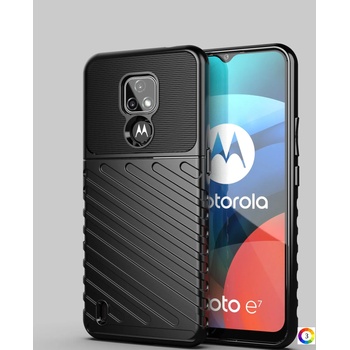 Motorola Moto E7 Удароустойчив Twill Texture Калъф и Протектор