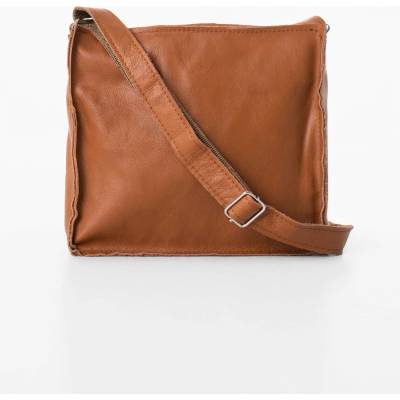 Trendbag Estónsky Ateliér AGLEA kožená kabelka FOLK svetlohnedá