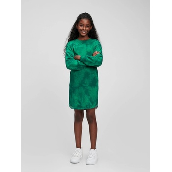 GAP dětské šaty s batikou zelená