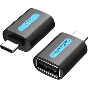 Vention USB-C (M) to USB 2.0 (F) OTG Adapter Black PVC Type CDTB0