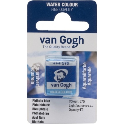 Van Gogh Akvarelová barva v půlpánvičce 570 Phthalo Blue