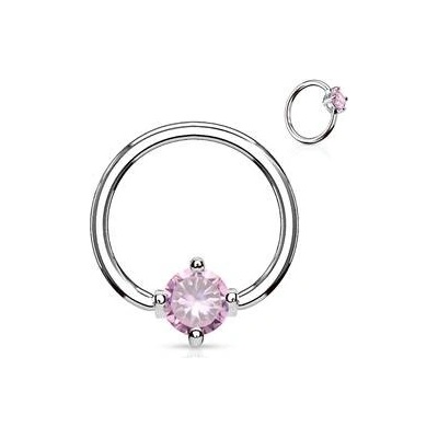 Šperky4U piercing kruh s kamínkem K1021-P